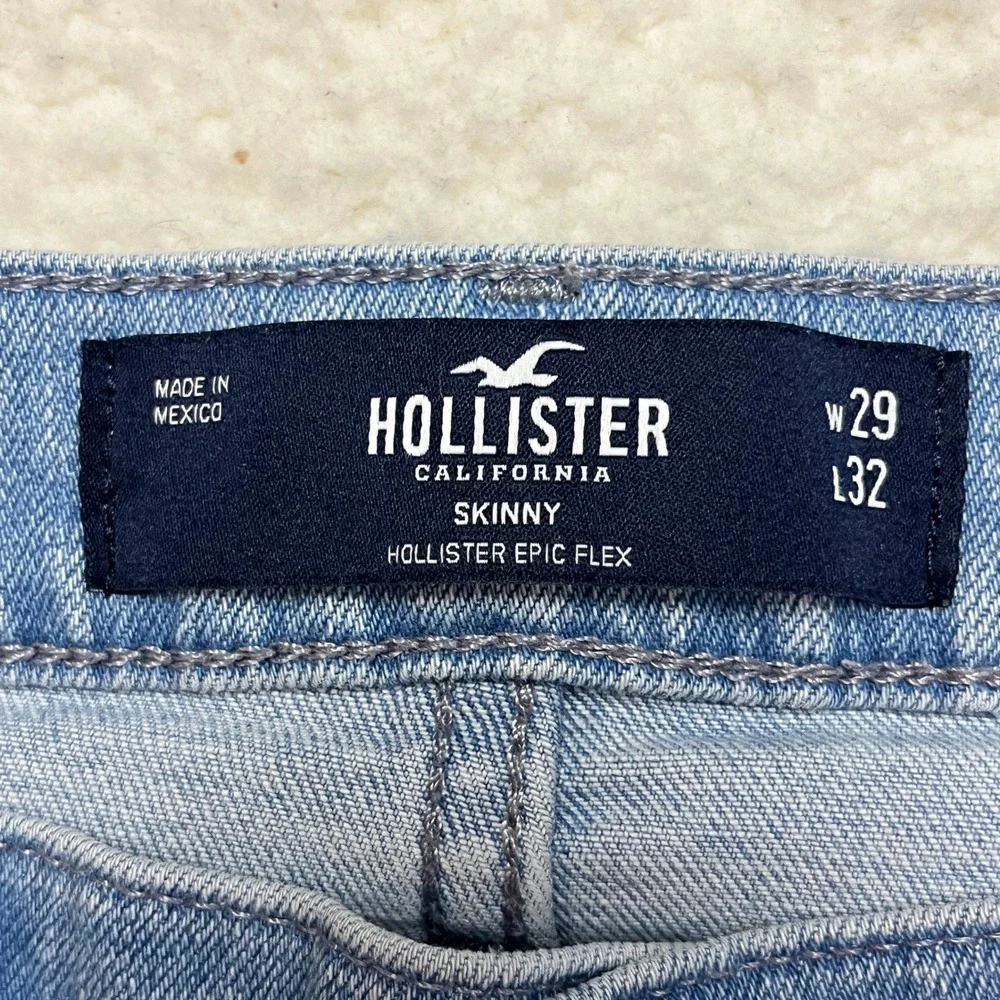 Hollister Jeans Mens 29x32 Light Wash Skinny Epic Flex Denim Pants PF-1282‎ 34
